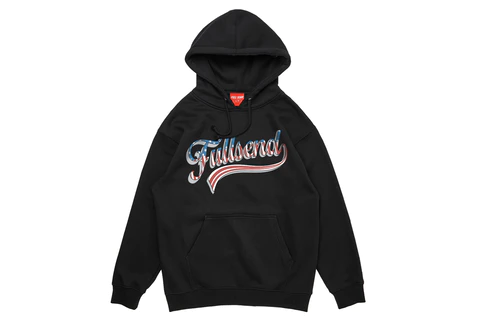 Full Send American Flag Hoodie Black