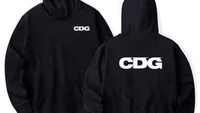 NEW CDG Text Front Back Printed Hoodie