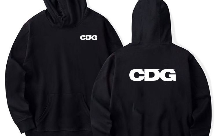 NEW CDG Text Front Back Printed Hoodie
